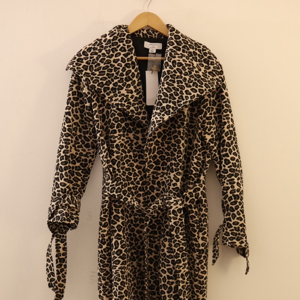 Labelrail x Dyspnea leopard print bow detail opera coat in multi